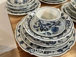 Nearly Complete 10 Piece Place Setting Blue Danube onion china