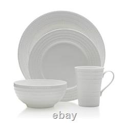 Nellie 16 Piece Dinnerware Set (Service for 4), White