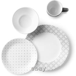 New Corelle Boutique Farmstead Grey 16-Piece Dinnerware Set 1135416