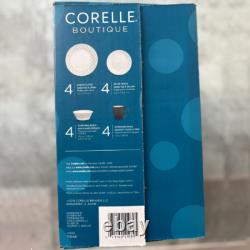 New Corelle Boutique Farmstead Grey 16-Piece Dinnerware Set 1135416