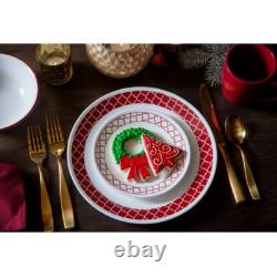New Corelle Livingware Crimson Trellis 16-Piece Dinnerware Set 1123685