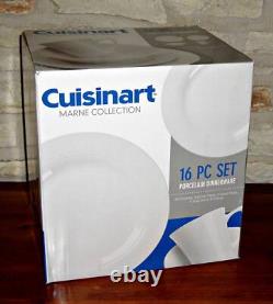 New? Cuisinart Cdp01-s4wl Marne Collection 16-piece Porcelain Dinnerware Set