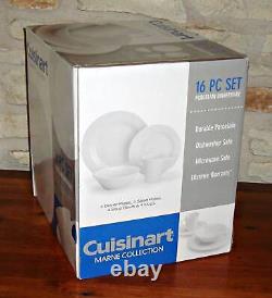 New Cuisinart Cdp01-s4wl Marne Collection 16-piece Porcelain Dinnerware Set