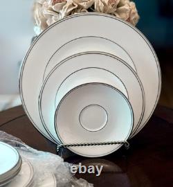 New Lenox Federal Platinum Dinnerware Bone China, FOUR-3 Piece Place Settings