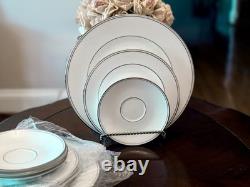 New Lenox Federal Platinum Dinnerware Bone China, FOUR-3 Piece Place Settings