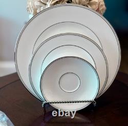 New Lenox Federal Platinum Dinnerware Bone China, FOUR-3 Piece Place Settings