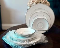 New Lenox Federal Platinum Dinnerware Bone China, FOUR-3 Piece Place Settings