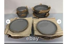 New Over & Back OPTIONS 16-Piece Dinnerware Set Stoneware Plates & Bowls Gray