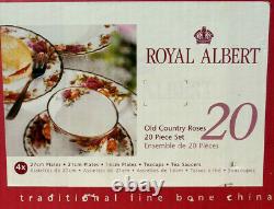 New Royal Albert OLD COUNTRY ROSES 20-PIECE DINNERWARE SET