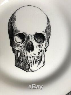 New Royal Stafford Halloween Skull 12 Pc Set Dinnerware Plates Bowls Spooky Goth