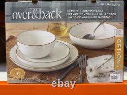 New over&back Options 16-piece Dinnerware Set (White)
