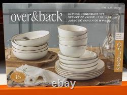 New over&back Options 16-piece Dinnerware Set (White)