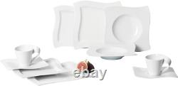 Newwave 30-Piece Basic Dinnerware Set, White