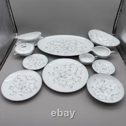 Noritake Alicia 5762 China Set 80 Pc Service for 12 With Serving Pieces Pristine