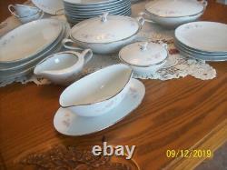 Noritake Bellemead Rose Pattern 6314 Vtg Grouping of 50 Porcelain China Pieces