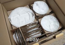 Noritake CRESTWOOD PLATINUM Fine China Dinnerware 50-Piece Set of Dishes For 8