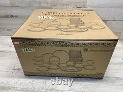 Noritake Charlotta Gold 12 -5 pieces setting 60 pieces New