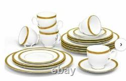 Noritake Charlotta Gold 60-piece Dinnerware Value Set Service for 12