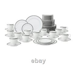 Noritake Charlotta Platinum 60-PC Dinnerware Set, Service for 12 New