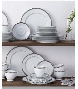 Noritake Charlotta Platinum 60-PC Dinnerware Set, Service for 12 New