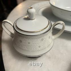 Noritake China Full China Set. BLANCHE 2082 Japan. Excellent Condition