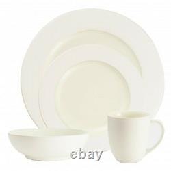 Noritake Colorwave White Rim 48Pc Dinnerware Set, Service for 12