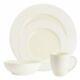 Noritake Colorwave White Rim 48Pc Dinnerware Set, Service for 12