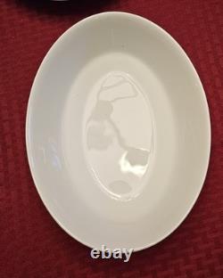 Noritake Commander White China Set 3/600 Made in Japan 8 Place Settings Mint