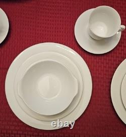 Noritake Commander White China Set 3/600 Made in Japan 8 Place Settings Mint