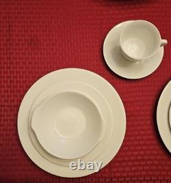 Noritake Commander White China Set 3/600 Made in Japan 8 Place Settings Mint