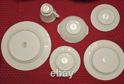 Noritake Commander White China Set 3/600 Made in Japan 8 Place Settings Mint