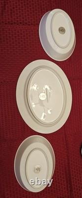Noritake Commander White China Set 3/600 Made in Japan 8 Place Settings Mint