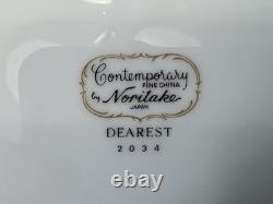Noritake Dearest 2034 Contemporary Fine China 58 Pc Dinnerware Set Serving for 9