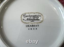 Noritake Dearest 2034 Contemporary Fine China 58 Pc Dinnerware Set Serving for 9 Noritake Dearest 2034 Contemporary Fine China 58 Pc Dinnerware Set Serving for 9
