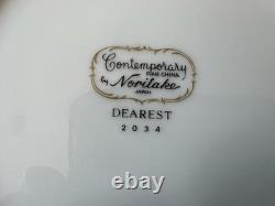 Noritake Dearest 2034 Contemporary Fine China 58 Pc Dinnerware Set Serving for 9