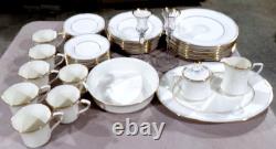 Noritake GOLDEN COVE Fine China Dinnerware Set service for 8 + serving (45pcs)