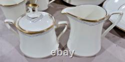 Noritake GOLDEN COVE Fine China Dinnerware Set service for 8 + serving (45pcs)