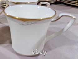 Noritake GOLDEN COVE Fine China Dinnerware Set service for 8 + serving (45pcs)