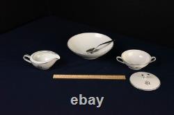 Noritake Graycliff 5861 Fine China Service for 10 Floral Platinum Trim