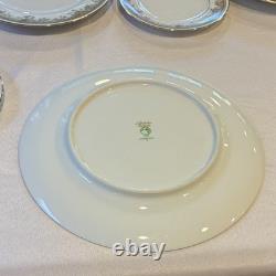 Noritake Ireland Morning Jewel 2767 Service for 10 China Set. White Pink Gold