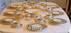 Noritake Ivory China 7570 Prelude 50 Pce Service for 8 Dinnerware Set Excellent
