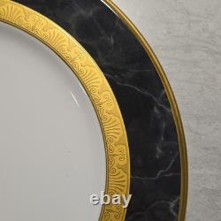 Noritake Opulence Bone China Dinner Service Set 15-Piece White Black Gold Marble