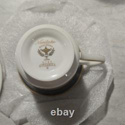 Noritake Opulence Bone China Dinner Service Set 15-Piece White Black Gold Marble