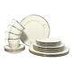 Noritake Platinum Wave 20-Piece Porcelain Dinnerware Set, Service for 4 #9317