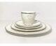 Noritake Platinum Wave 20-Piece Porcelain Dinnerware Set, Service for 4 NWOB