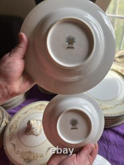 Noritake Sylvia 3945 Fine China Service for 11, 90 Piece Set