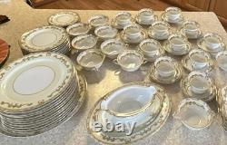 Noritake Vintage White & Gold Porcelain China Set 72 pieces Lorento 3852