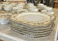 Noritake Vintage White & Gold Porcelain China Set 72 pieces Lorento 3852