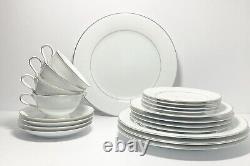 Noritake Whitehall 20-Piece Porcelain Dinnerware Set, Service for 4