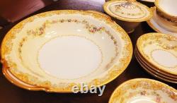 Nortake Loyalo China Set (1933 Antique) 63 Pieces Inc 6 Serving Pieces